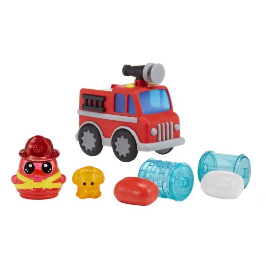 Kit de modelagem MGA Entertainment DohKins Camião de Bombeiros e Bombeiro