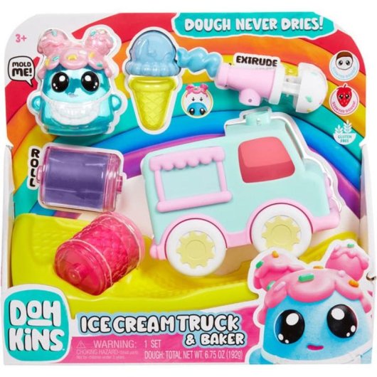 Set de Utensílios para Brincar com Plastilina MGA Entertainment DohKins Ice Cream Truck & Baker Multicolor