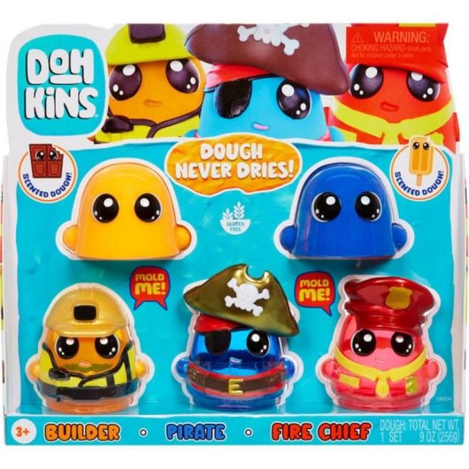 Pasta de modelar MGA Entertainment DohKins Hero Pack - Assortment 1 Multicolor