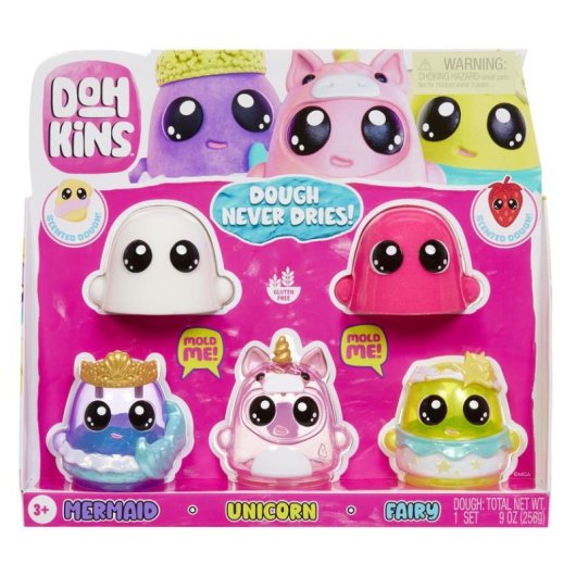 Pasta de modelar MGA Entertainment DohKins Fantasy Pack - Assortment 1 Multicolor 255 g