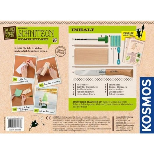 Kit d'expériences Schnitzen Komplett-Set KOSMOS multicolore à partir de 8 ans