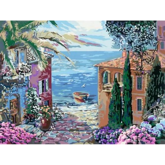 Kit de peinture par numéros Ravensburger CreArt Édition Toile Méditerranéenne