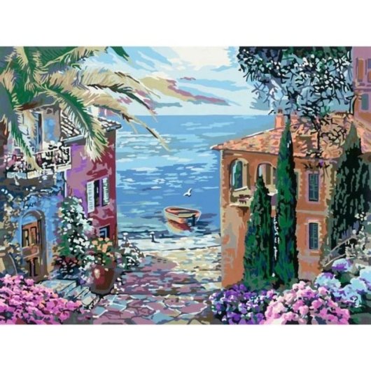Kit de peinture par numéros Ravensburger CreArt Édition Toile Méditerranéenne