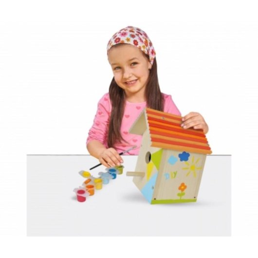 Pajarera de Madera Eichhorn 100004581 para Manualidades Infantiles