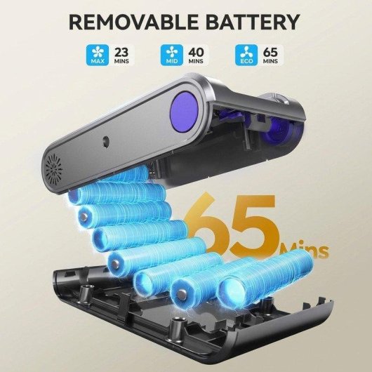 Aspiradora sin Cable Blossom V20 600W 55 kPa 65 min Verde Azul Morado