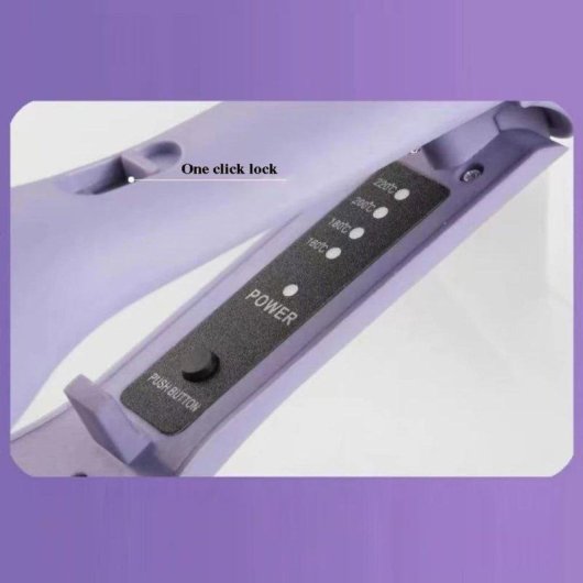 Enrolador de Cabelo Klack Ondas Francesas Cerâmico 32mm Iónico 160-220°C 4 Temperaturas Lila