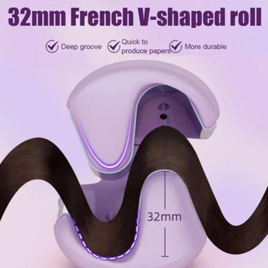 Enrolador de Cabelo Klack Ondas Francesas Cerâmico 32mm Iónico 160-220°C 4 Temperaturas Lila