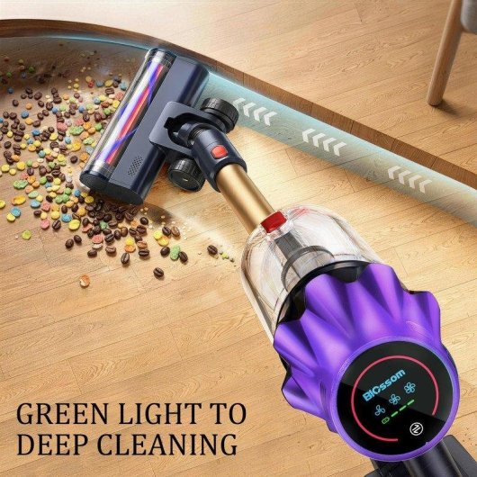 Aspiradora sin Cable Blossom V20 600W 55 kPa 65 min Cepillo Motorizado Verde Morado Dorado
