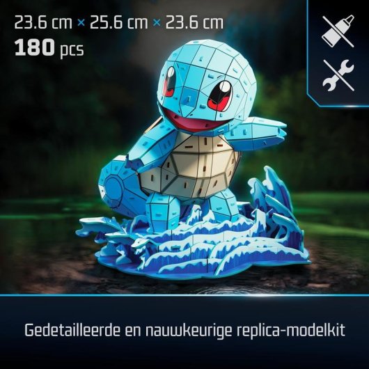 Puzzle 3D Spin Master 4D Build Squirtle 180 Pezzi 23,5 cm