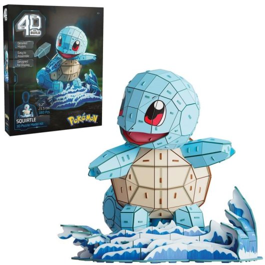 Puzzle 3D Spin Master 4D Build Squirtle 180 Pezzi 23,5 cm