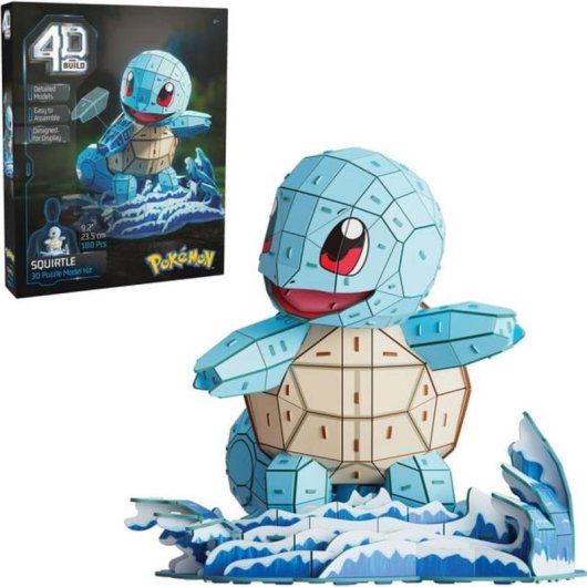Puzzle 3D Spin Master 4D Build Squirtle 180 Pezzi 23,5 cm