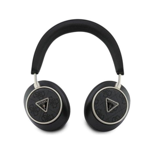 Casque Bluetooth Guess avec ANC, micro, commande vocale et logo, noir