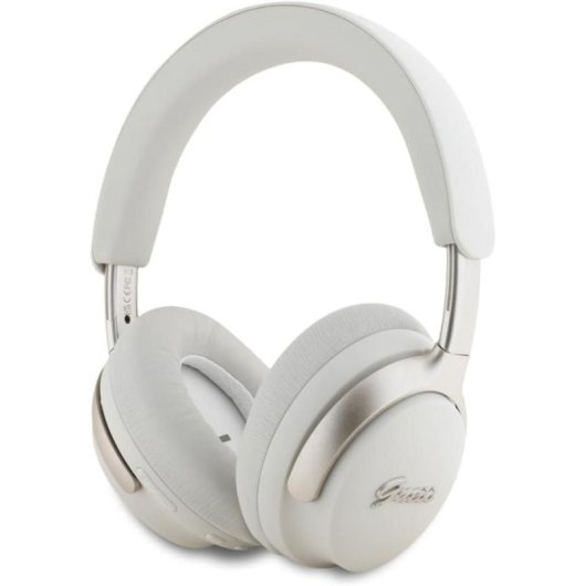 Cuffie Bluetooth Guess Metal Script ANC ENC Wireless con Logo Metallico Beige