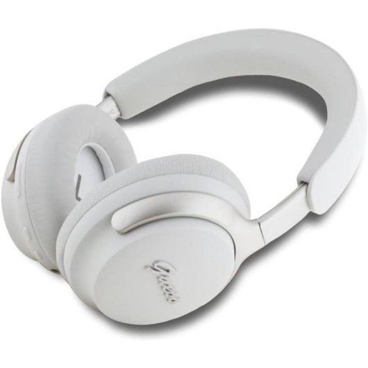 Cuffie Bluetooth Guess Metal Script ANC ENC Wireless con Logo Metallico Beige