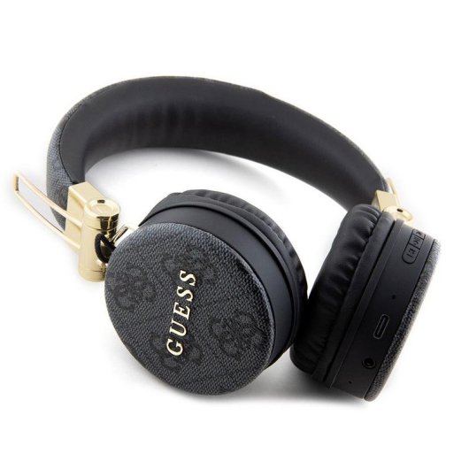 Casque Bluetooth Guess Classique avec Logo 4G, Sans Fil, Confortable, Noir