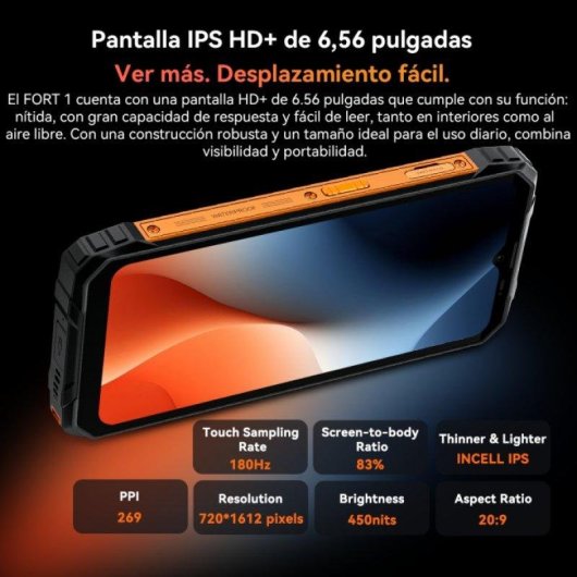 Blackview Fort 1 4G 6GB 6.56" Preto 256GB bateria NFC