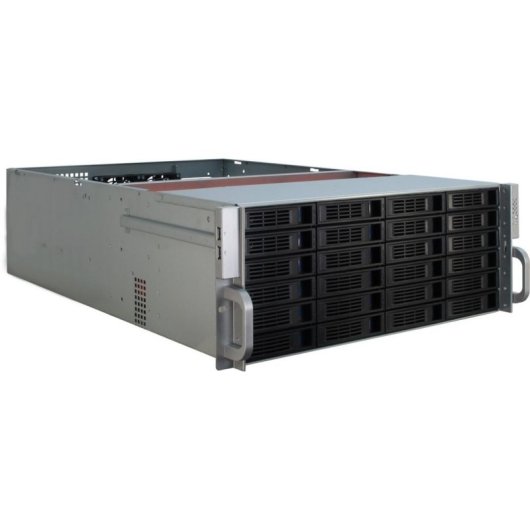 Servidor Inter-Tech 4U-4424 Rack Negro Plata ATX EATX Micro ATX Mini-ITX SSI EEB 4U