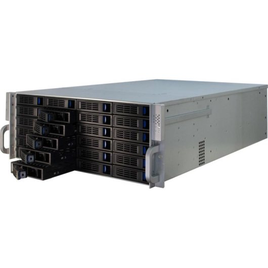 Servidor Inter-Tech 4U-4424 Rack Negro Plata ATX EATX Micro ATX Mini-ITX SSI EEB 4U