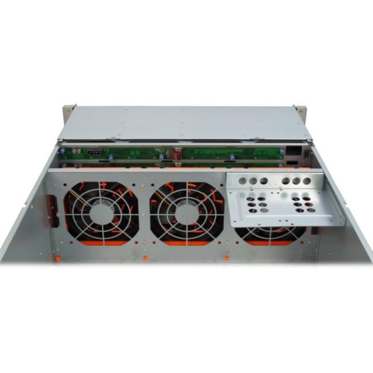 Servidor Inter-Tech 4U-4424 Rack Negro Plata ATX EATX Micro ATX Mini-ITX SSI EEB 4U
