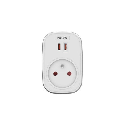 Tomada de Parede Mobility Lab com 2 Portos USB-C PD 45W e Enchufe Europeu