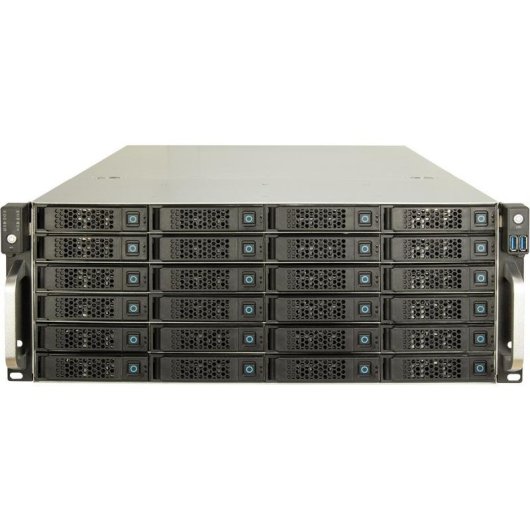 Serveur Inter-Tech 4U-4724 24 baies Hot-swap SAS SATA USB 2.0 4U rack gris