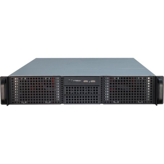 Serveur Inter-Tech IPC 2U-20255 Rack 2U Noir Acier 8 HDD 3,5" 3 SSD 2,5" USB 3.2