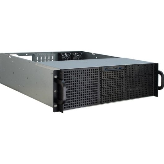 Case PC Inter-Tech 3U-30248 Rack Server Nero Acciaio 3U