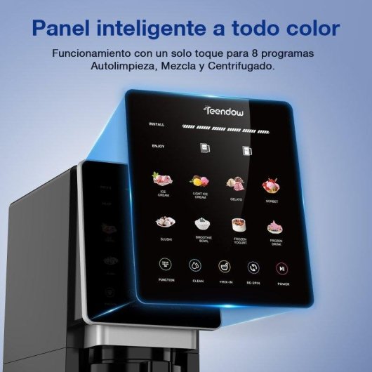 Machine à glaces Teendow KF-2501 1800W 650ml 3 Bols Noir