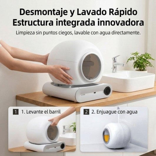 Cassetto lettiera intelligente Welltin 65L silenzioso App 1-8kg