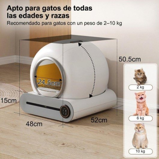 Cassetto igienico autopulente Welltin 65L con ozonizzazione e App