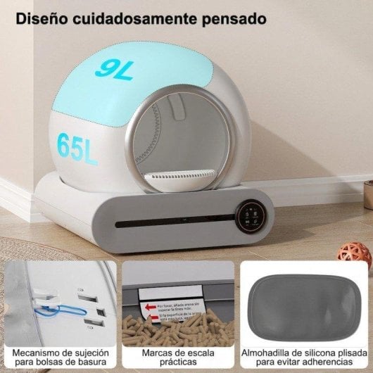 Cassetto igienico autopulente Welltin 65L con ozonizzazione e App