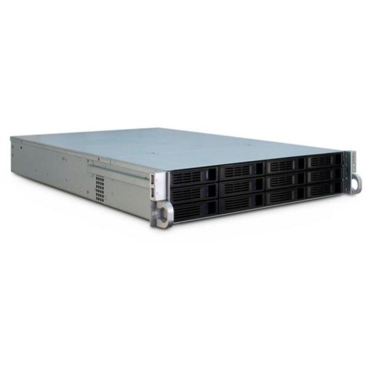 Serveur Inter-Tech IPC 2U-2412 Rack 2U Metal Noir Argent ATX EATX Micro ATX Mini-ITX SSI EEB