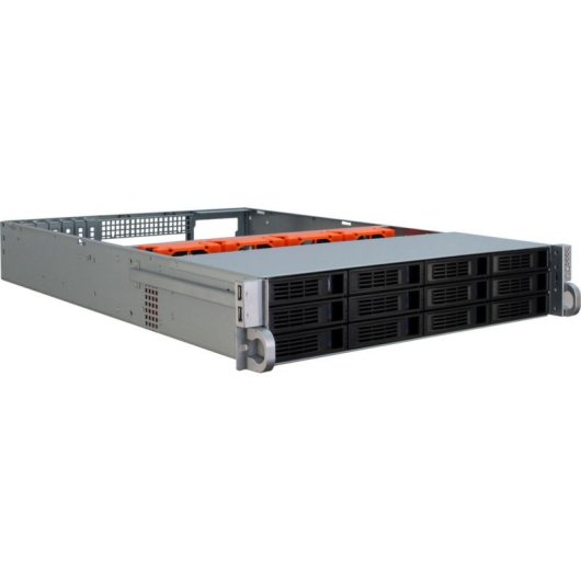 Serveur Inter-Tech IPC 2U-2412 Rack 2U Metal Noir Argent ATX EATX Micro ATX Mini-ITX SSI EEB