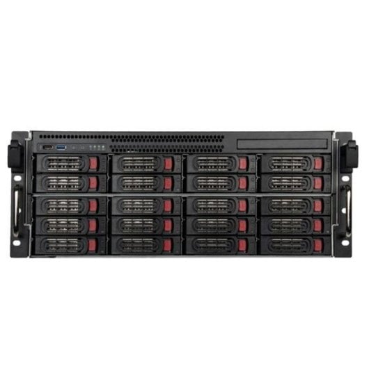 Serveur SilverStone SST-RM43-320-RS 20 baies 12 Gb/s Hot-swap 4U gris