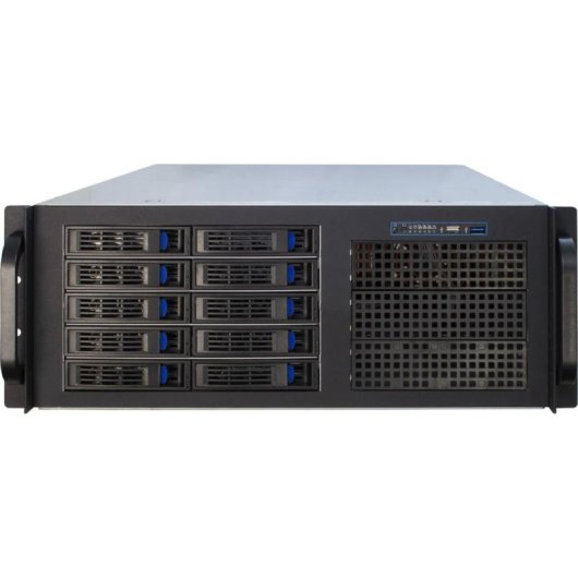 Serveur Inter-Tech IPC 4U-4410 Rack 4U E ATX 59L Noir Acier