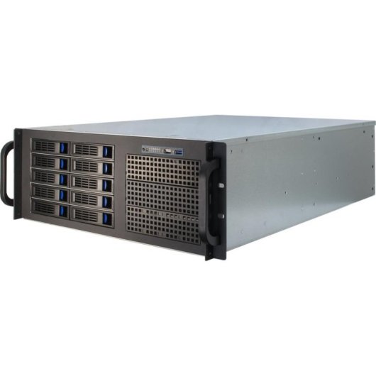 Serveur Inter-Tech IPC 4U-4410 Rack 4U E ATX 59L Noir Acier