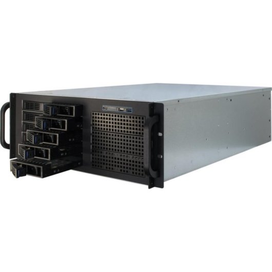 Serveur Inter-Tech IPC 4U-4410 Rack 4U E ATX 59L Noir Acier