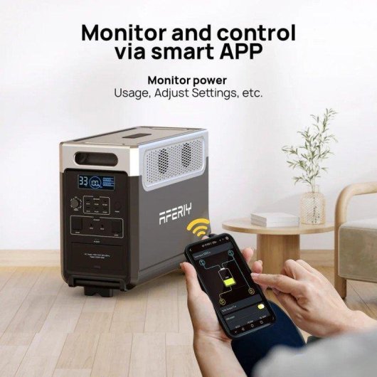 Station d’énergie AFERIY P310-EC 3840Wh 15 ports AC, USB LiFePO4 Charge solaire