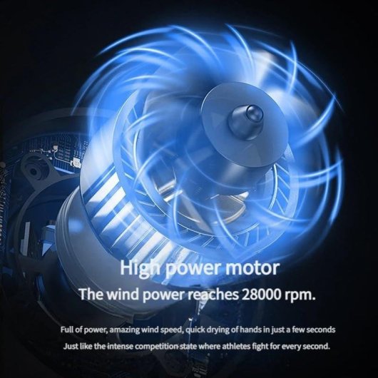 Séchoir Rapide Autrucker 1600W 5 Secondes Capteur Automatique Montage Sans Perçage