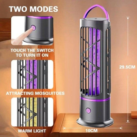 Lâmpada Antimosquitos 2 em 1 Autrucker UV e Luz Noturna
