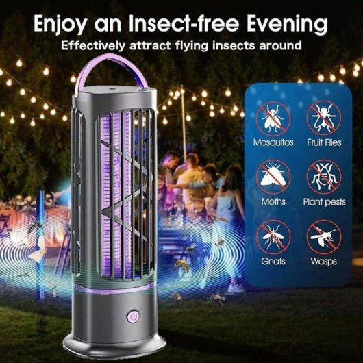 Lâmpada Antimosquitos 2 em 1 Autrucker UV e Luz Noturna