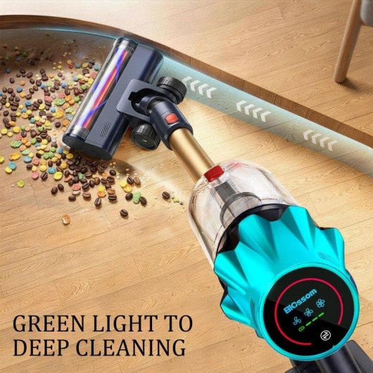 Akku Staubsauger Blossom V20 650W 55kPa 65 Min Laser Grün Blau Gold