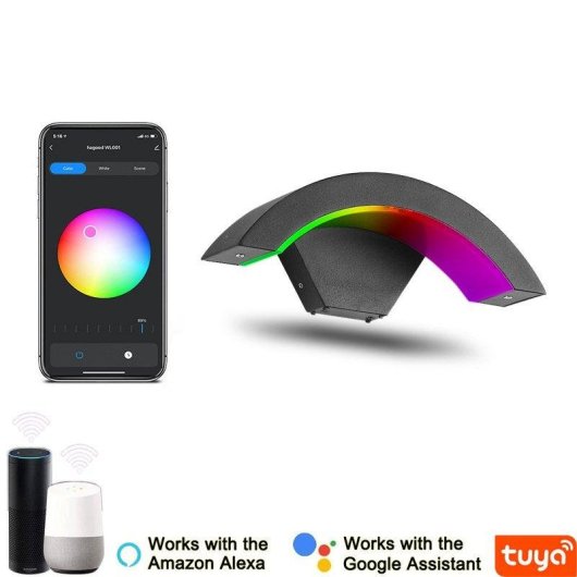 Lampe Murale LED 9W RGB IP65 Autrucker Compatible Alexa et Google Assistant