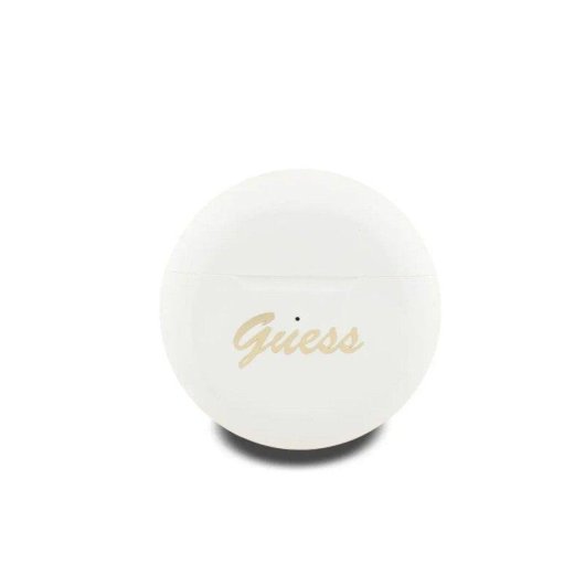 Guess TWS kabellose Bluetooth In-Ear Kopfhörer rund weiß mit Logo