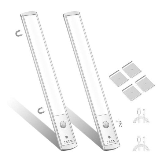 LED-Unterschrankleuchte Autrucker 2er-Pack magnetisch mit Bewegungssensor