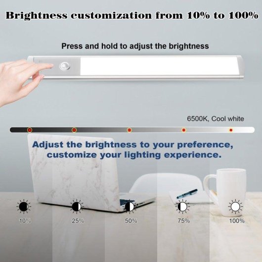 LED-Unterschrankleuchte Autrucker 2er-Pack magnetisch mit Bewegungssensor
