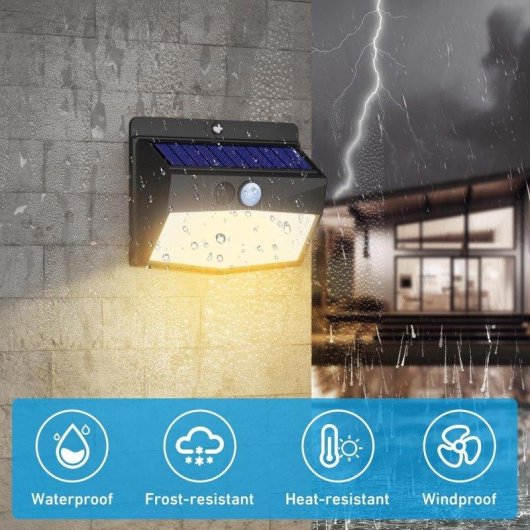 Luz Solar 368 LED con Sensor de Movimiento Autrucker IP65