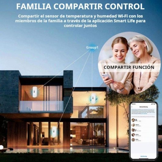 Sensor de Temperatura y Humedad Autrucker Wifi Compatible con Monitoreo Remoto
