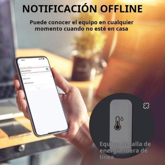 Sensor de Temperatura y Humedad Autrucker Wifi Compatible con Monitoreo Remoto