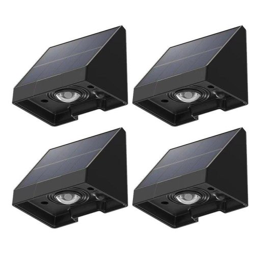 Pack 4 Luces Solares Autrucker Para Exterior, Luz Blanca Cálida LED, Impermeables
